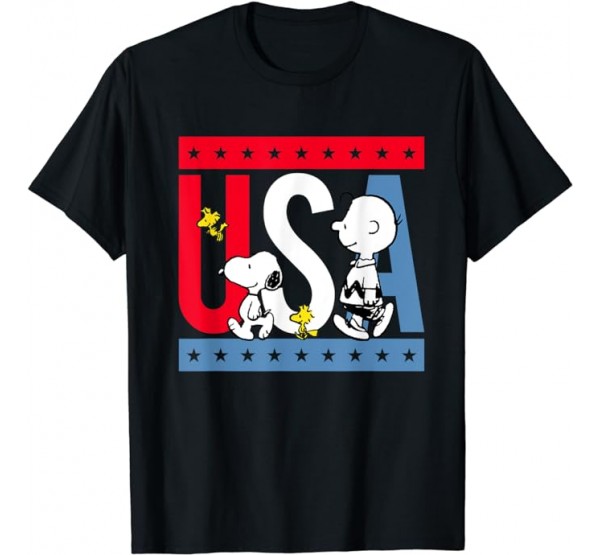 Peanuts Snoopy Americana red white and blue USA T-Shirt Peanuts Snoopy Americana red white and blue USA T-Shirt
